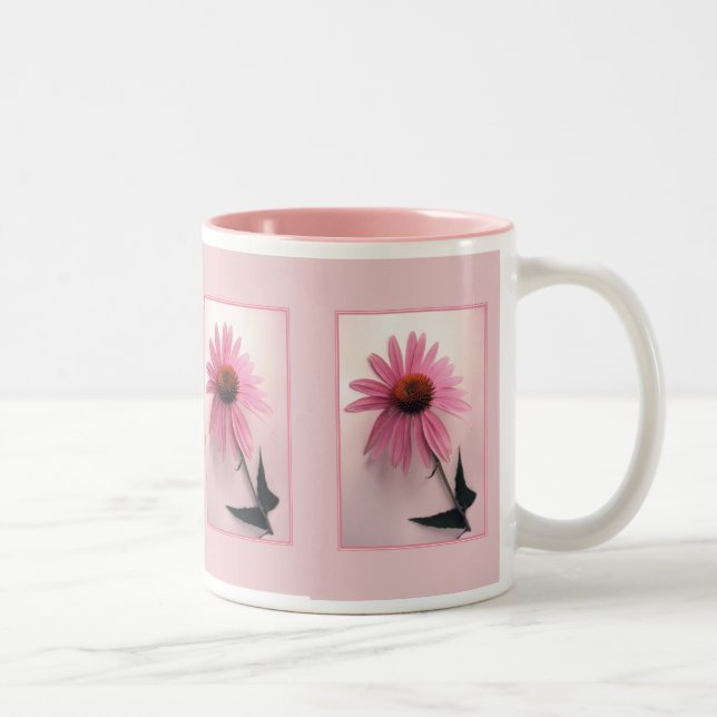 Café Em Dois Tons Caneca cor-de-rosa de Coneflower (Direita)