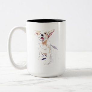 Café Em Dois Tons Caneca Corgi, Presente de Cachorro Pembroke Welsh 