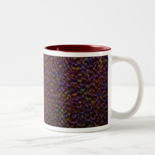 Café Em Dois Tons Caneca "Crocheted" das Colunas de Outono Escuro