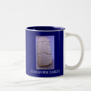 Café Em Dois Tons Caneca CUNEIFORM da TABULETA de ISRAEL