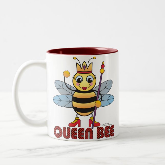 Café Em Dois Tons Caneca da abelha de rainha (Esquerda)