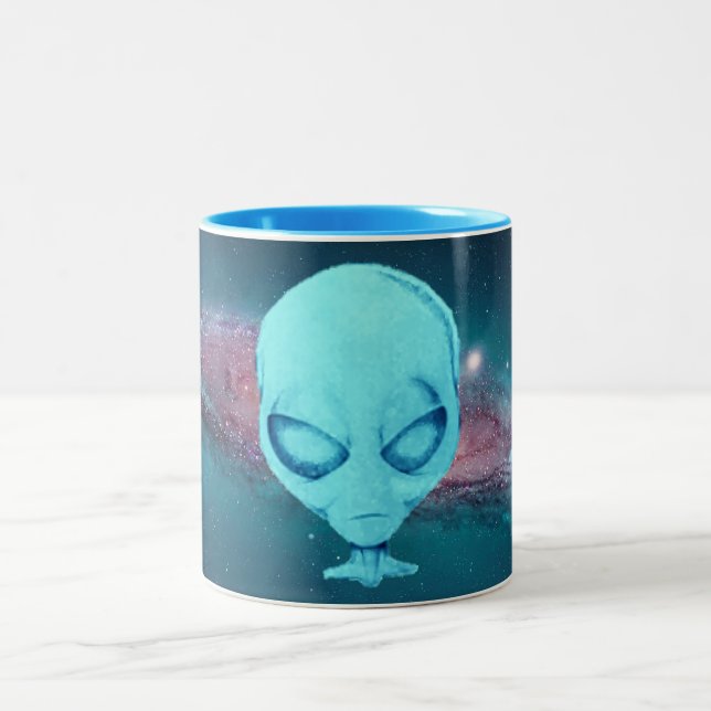 Café Em Dois Tons Caneca da alienígena da cerceta de Alienwear (Centro)