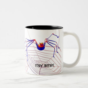 Café Em Dois Tons Caneca da aranha de Itsy Bitsy