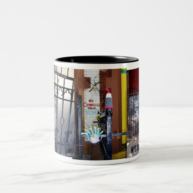 Café Em Dois Tons caneca da arte da rua de m NYC (Centro)
