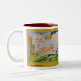Café Em Dois Tons Caneca da arte das meninas de Burnham