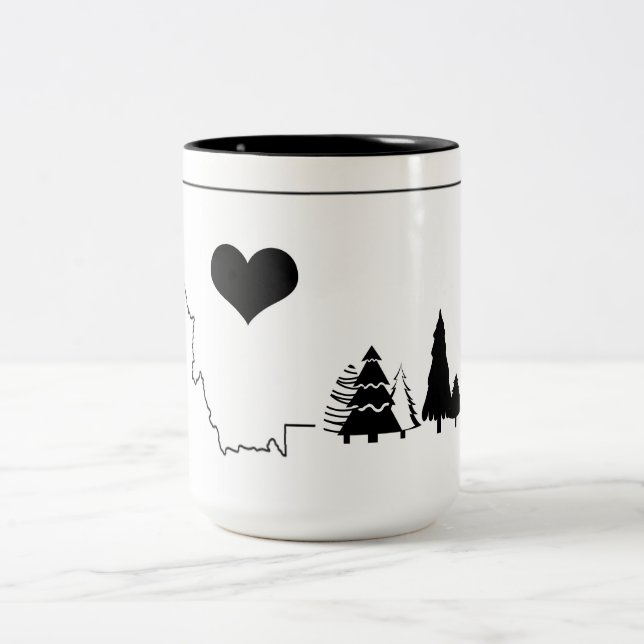 Café Em Dois Tons Caneca da árvore de Montana (Centro)