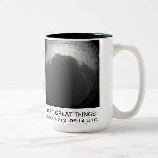 CAFÉ EM DOIS TONS CANECA DA ATERRAGEM DA CURIOSIDADE DE MARTE