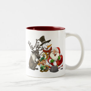 Café Em Dois Tons Caneca da banda de jarro do Natal