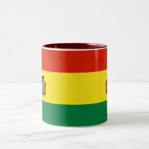 Café Em Dois Tons Caneca da bandeira de Bolívia