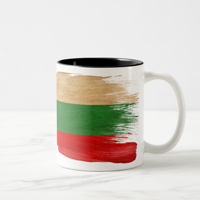 Café Em Dois Tons Caneca da bandeira de Bulgária (Direita)
