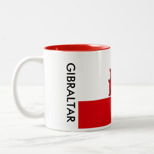 Café Em Dois Tons Caneca da bandeira de Gibraltar