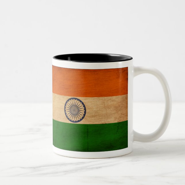 Café Em Dois Tons Caneca da bandeira de India (Direita)