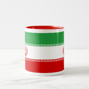 Café Em Dois Tons Caneca da bandeira de Irã