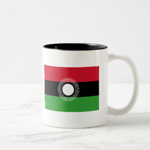 Café Em Dois Tons Caneca da bandeira de Malawi
