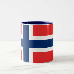 Café Em Dois Tons Caneca da bandeira de Norweigan
