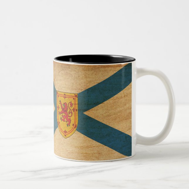 Café Em Dois Tons Caneca da bandeira de Nova Escócia (Direita)