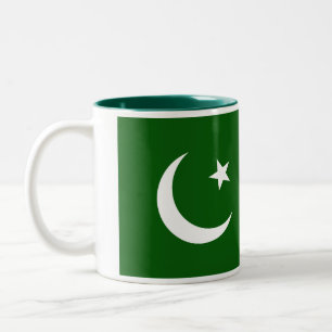 Café Em Dois Tons Caneca da bandeira de Paquistão