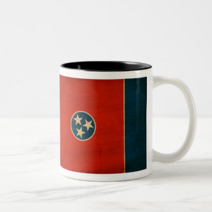 Café Em Dois Tons Caneca da bandeira de Tennessee