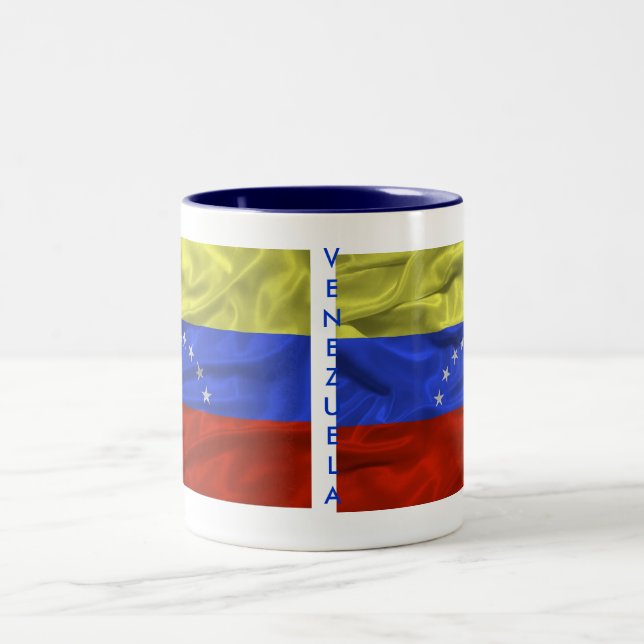 Café Em Dois Tons Caneca da bandeira de Venezuela (Centro)
