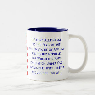 Café Em Dois Tons Caneca da Bandeira do Juramento de Fidelidade