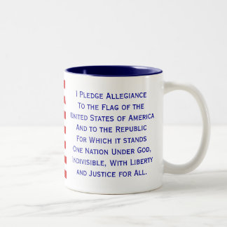 Café Em Dois Tons Caneca da Bandeira do Juramento de Fidelidade