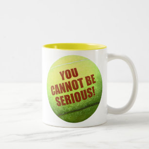 Café Em Dois Tons Caneca da bola de tênis