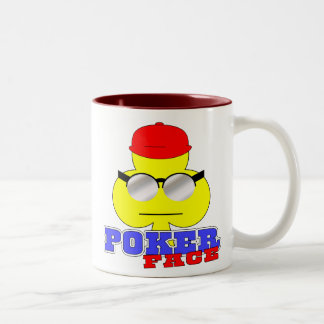 Café Em Dois Tons Caneca da cara de póquer (cara do clube)