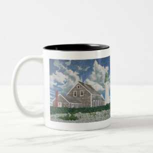 Café Em Dois Tons Caneca da Casa do Faroleiro de Scituate