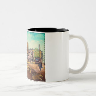 Café Em Dois Tons Caneca da cidade NJ da união - estação de