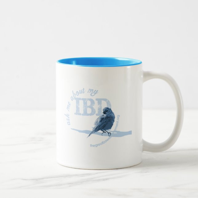 Café Em Dois Tons Caneca da consciência de IBD - pouco passarinho (Direita)