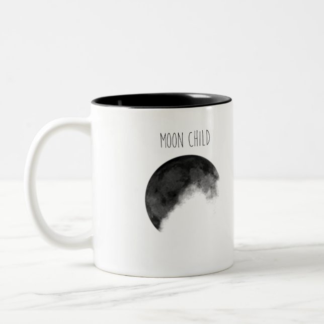 Café Em Dois Tons Caneca da criança de lua (Esquerda)