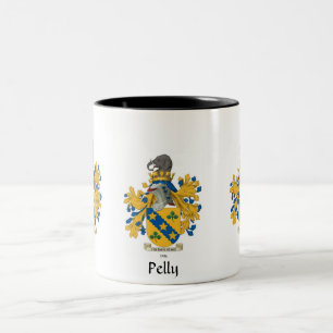 Café Em Dois Tons Caneca da crista da família de Pelly