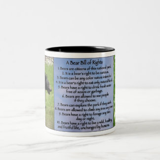 Café Em Dois Tons Caneca da Declaração de Direitos do urso