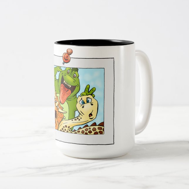 Café Em Dois Tons Caneca da enciclopédia de Edgar - foto (Frente Esquerda)