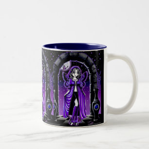 Café Em Dois Tons Caneca da fada da borboleta da lua de Demi