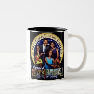 Café Em Dois Tons Caneca da família de Obama