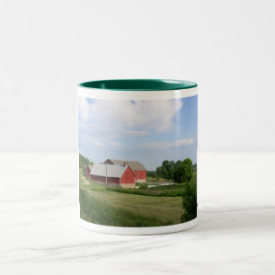 Café Em Dois Tons Caneca da fazenda de Door County