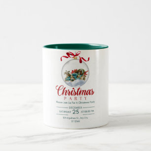 Café Em Dois Tons Caneca da Festa de Natal