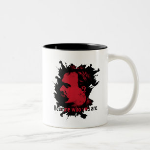 Café Em Dois Tons Caneca da filosofia com citações de Nietzsche