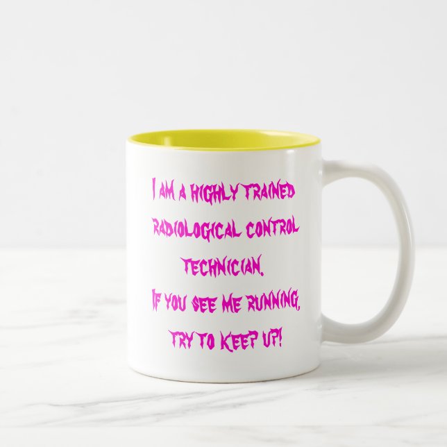 Café Em Dois Tons Caneca da física sanitária de LANL (Direita)