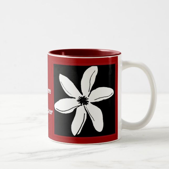 Café Em Dois Tons Caneca da flor de Tiare (Direita)