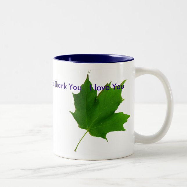 Café Em Dois Tons Caneca da folha de bordo de Ho'oponopono (Direita)