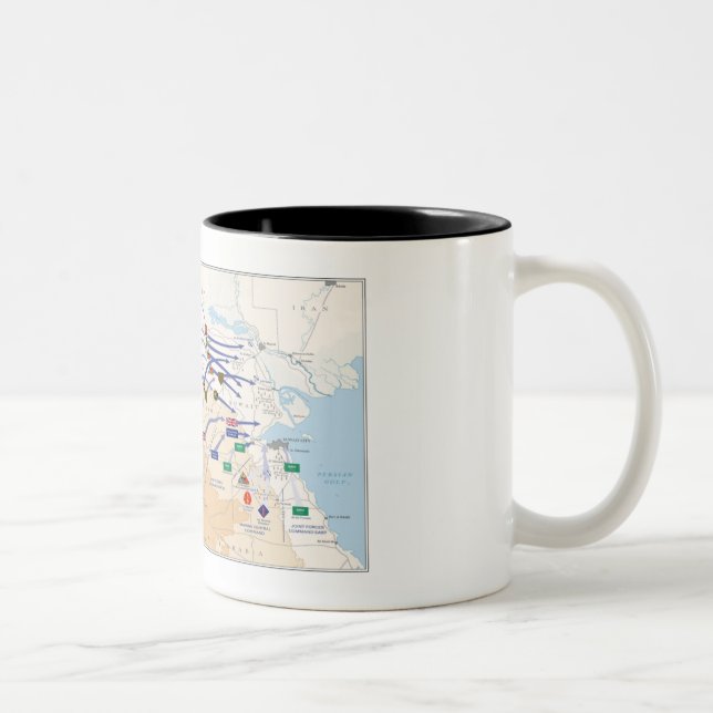 Café Em Dois Tons Caneca da folha de prova da tempestade no deserto (Direita)