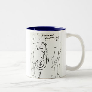 Café Em Dois Tons Caneca da formação de Hippocampal