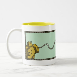 Café Em Dois Tons Caneca da garra de Rocket