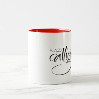 Café Em Dois Tons Caneca da guilda da caligrafia de Waco