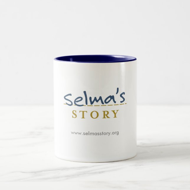 Café Em Dois Tons Caneca da história de Selma (Centro)