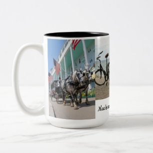Café Em Dois Tons Caneca da ilha de Mackinac, Michigan