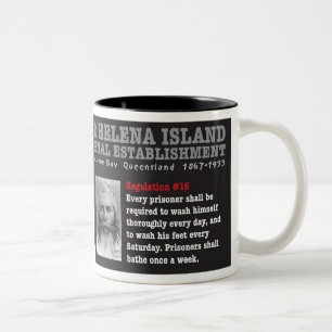 Café Em Dois Tons Caneca da ilha de St Helena