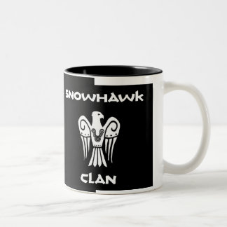 Café Em Dois Tons Caneca da imagem dobro do clã de Snowhawk
